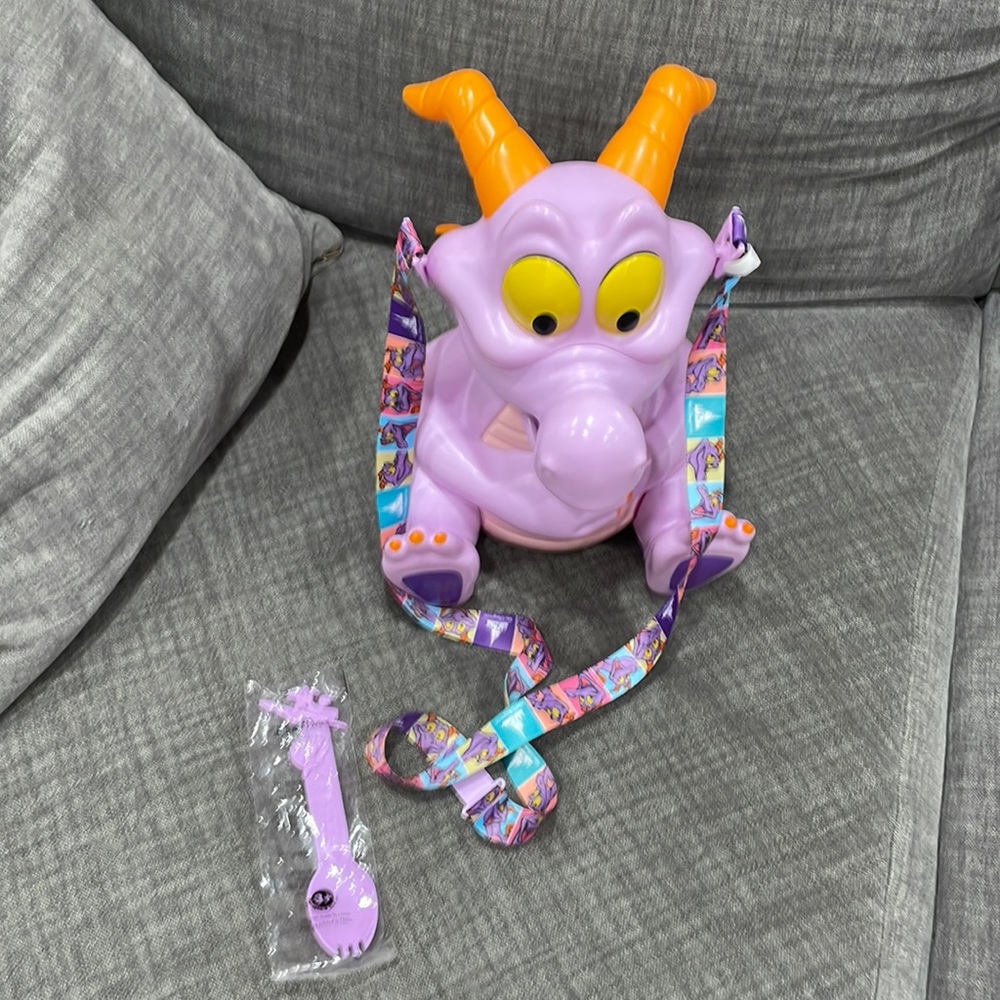Disney festival of the arts Figment popcorn bucket with spork